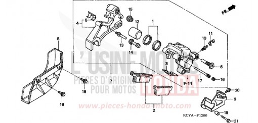 REAR BRAKE CALIPER XR400R4 de 2004